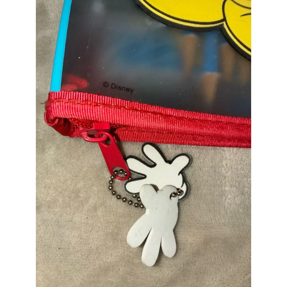 Vintage Mickey Mouse Disney Pencil Case Stationary‎ Kit Zipper *flaw